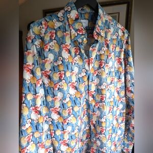 Eton Tennis Floral Pattern Shirt